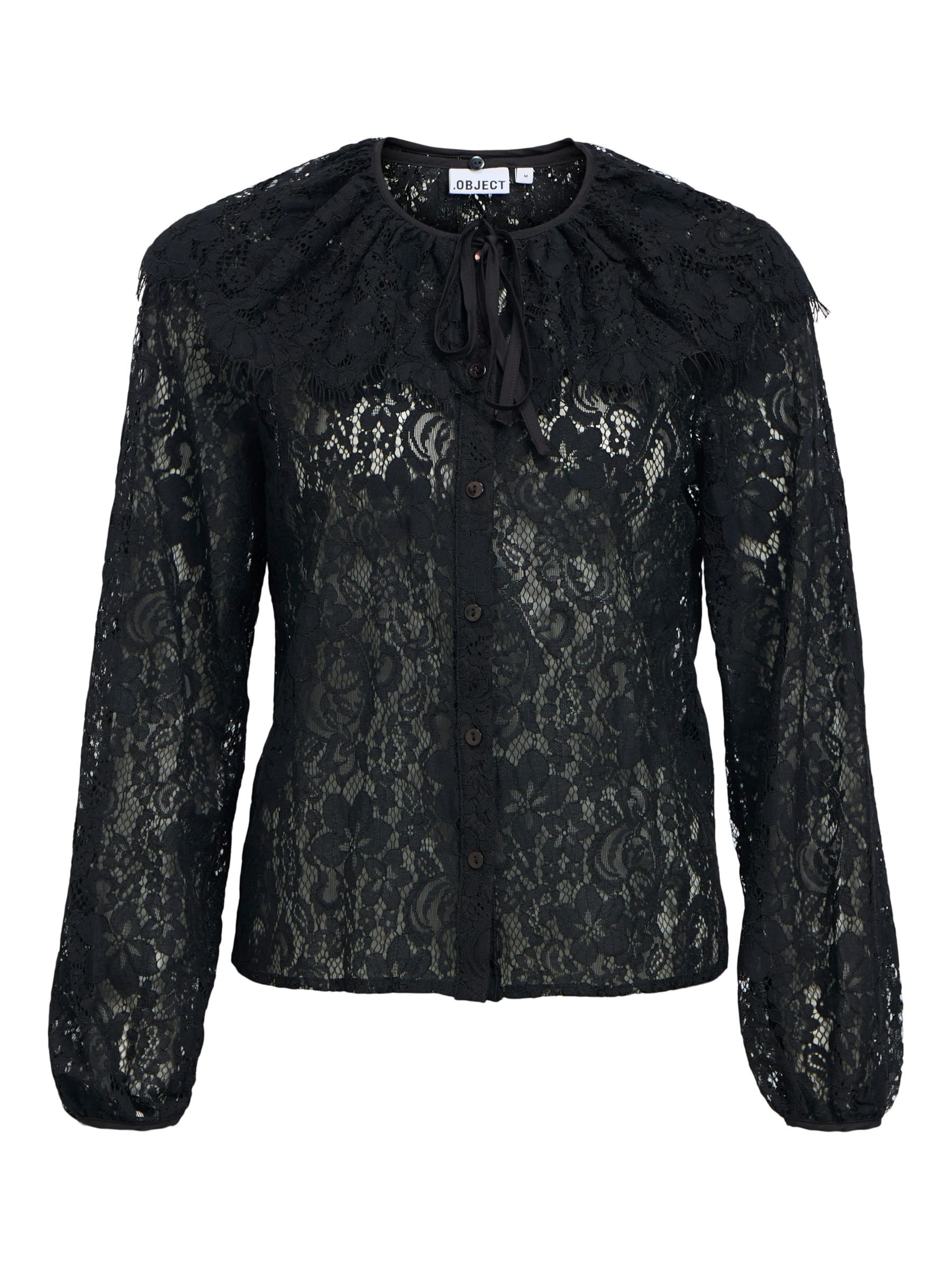 OBJECT Bluse 'OBJLaney' in Schwarz: Vorderseite