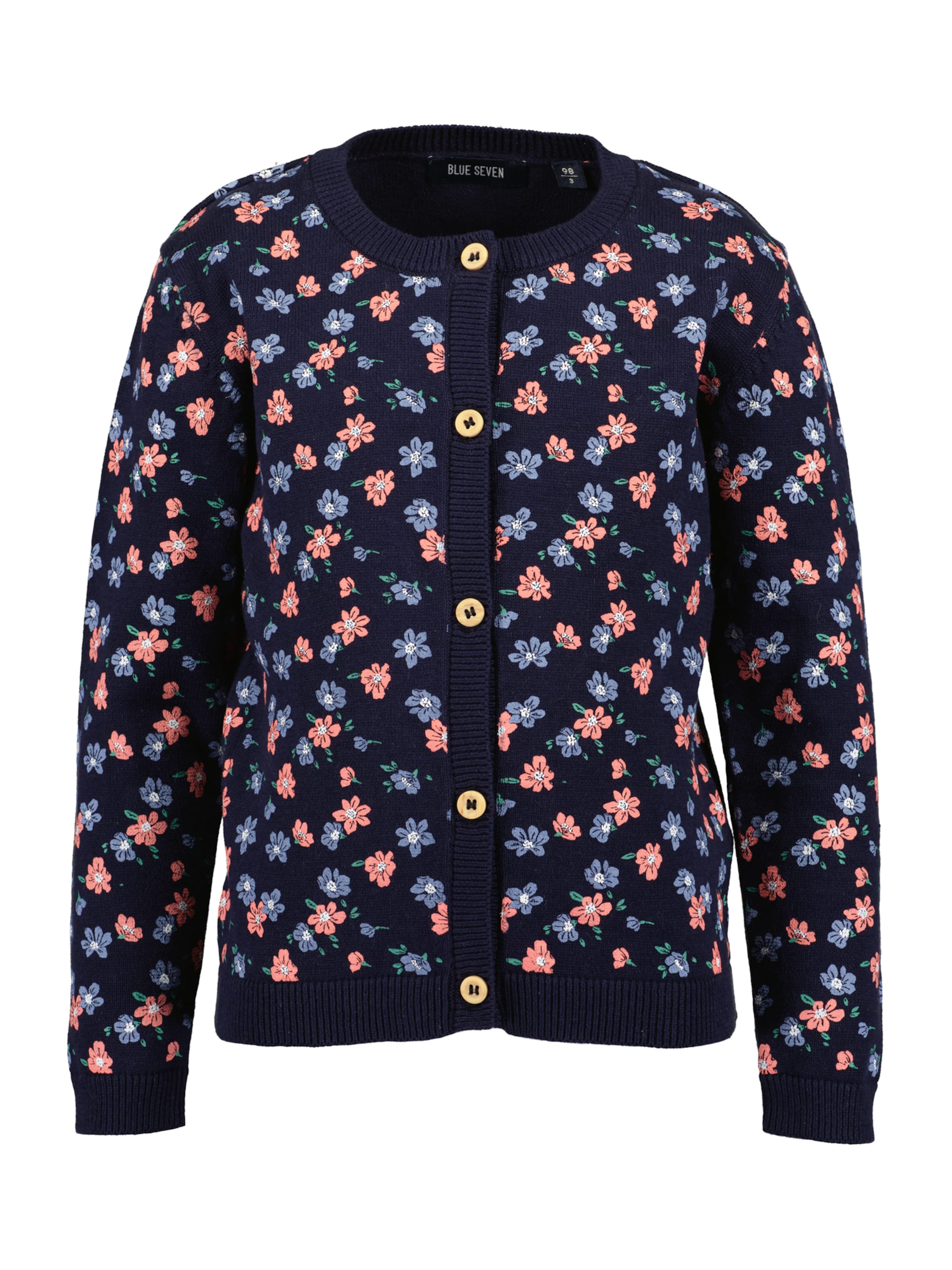 BLUE SEVEN Плетена жилетка в синьо: отпред