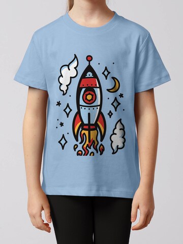 watabout.kids Shirt 'Rakete' in Blue: front