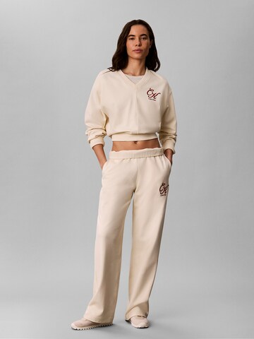 Sweat-shirt Calvin Klein Jeans en beige
