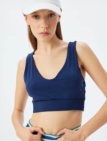 Koton Bralette Bra in Blue: front