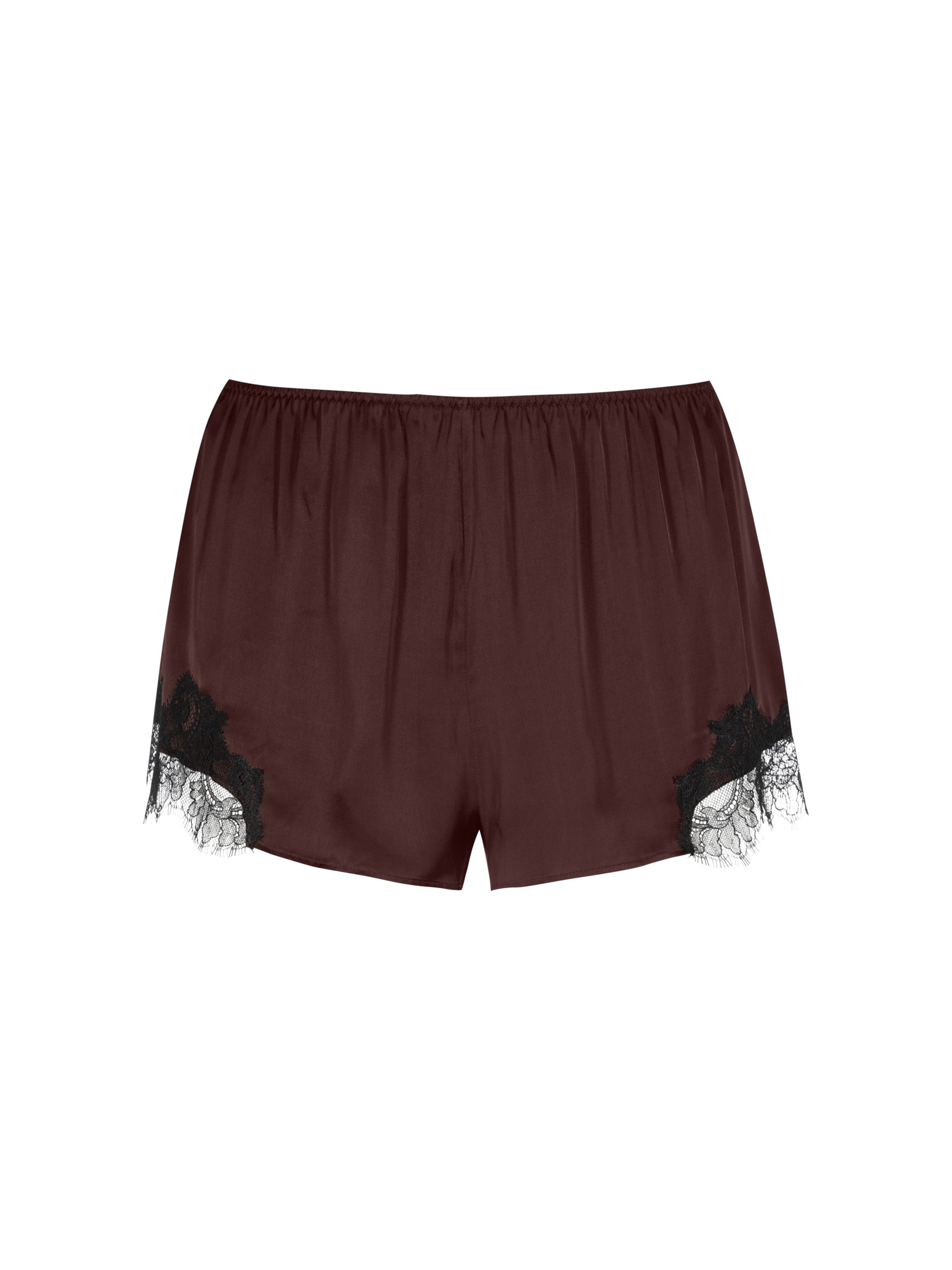 Mey Pyjamashorts 'Poetry Luxury' in Braun: Vorderseite