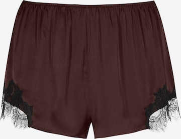 Mey Pyjamashorts 'Poetry Luxury' in Braun: Vorderseite