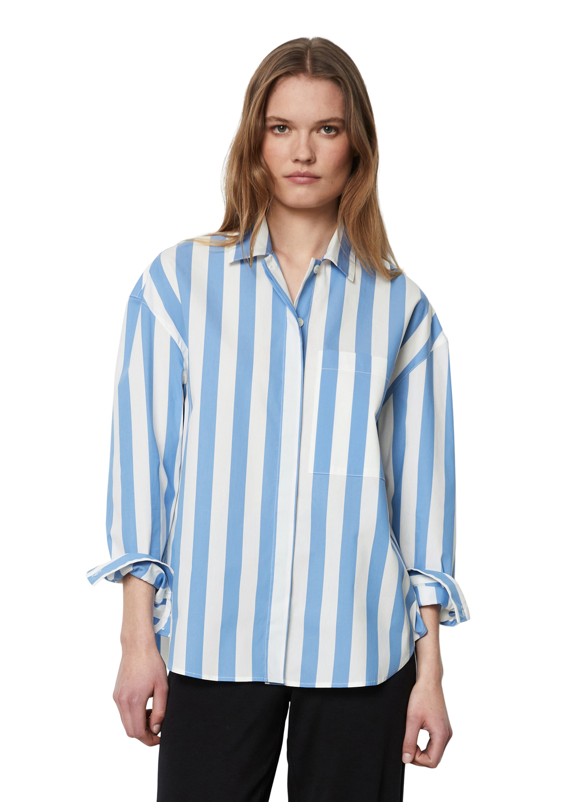 Marc O'Polo Bluse in Blau: Vorderseite