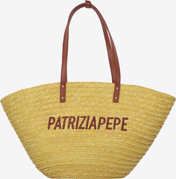 PATRIZIA PEPE Shopper 'Summer Straw' in Yellow: front