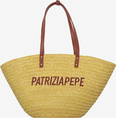 PATRIZIA PEPE Shopper 'Summer Straw' in braun / gelb, Produktansicht