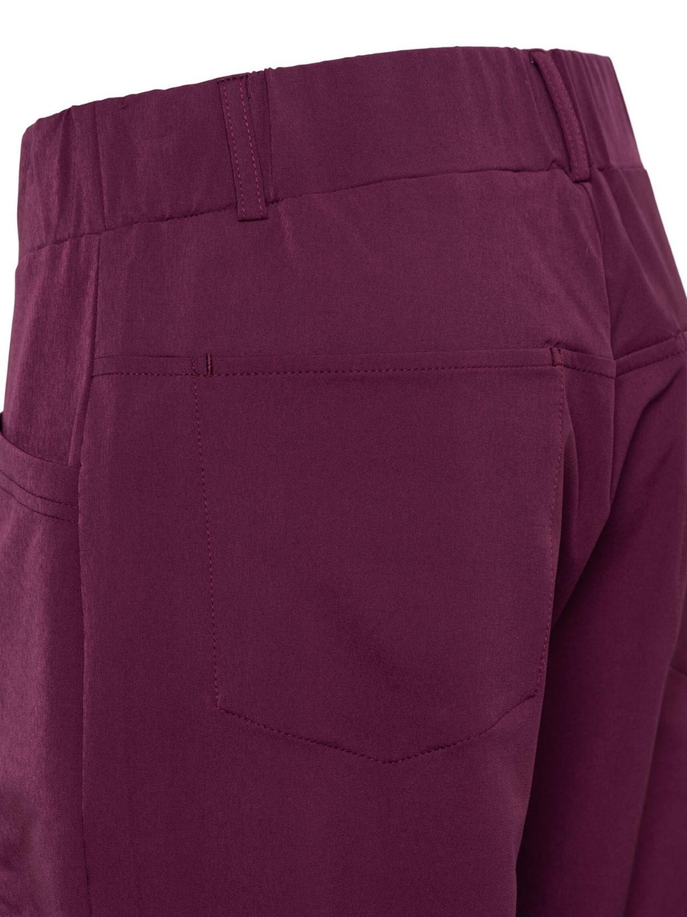 &co woman Regular Trousers '&Co Woman Renza broek bordo' in Red