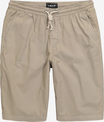 Men Plus Regular Trousers in Beige: front