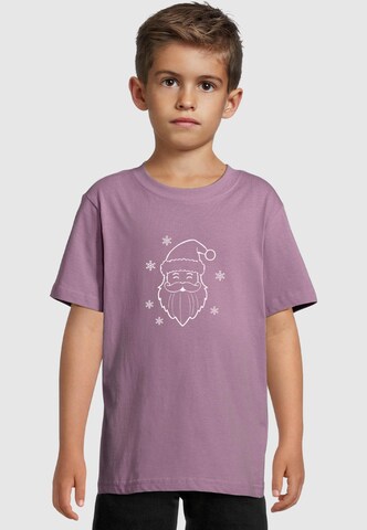 Merchcode Shirt 'Christmas Santa' in Purple: front