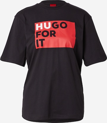HUGO T-Shirt 'Dashire' in Schwarz: front