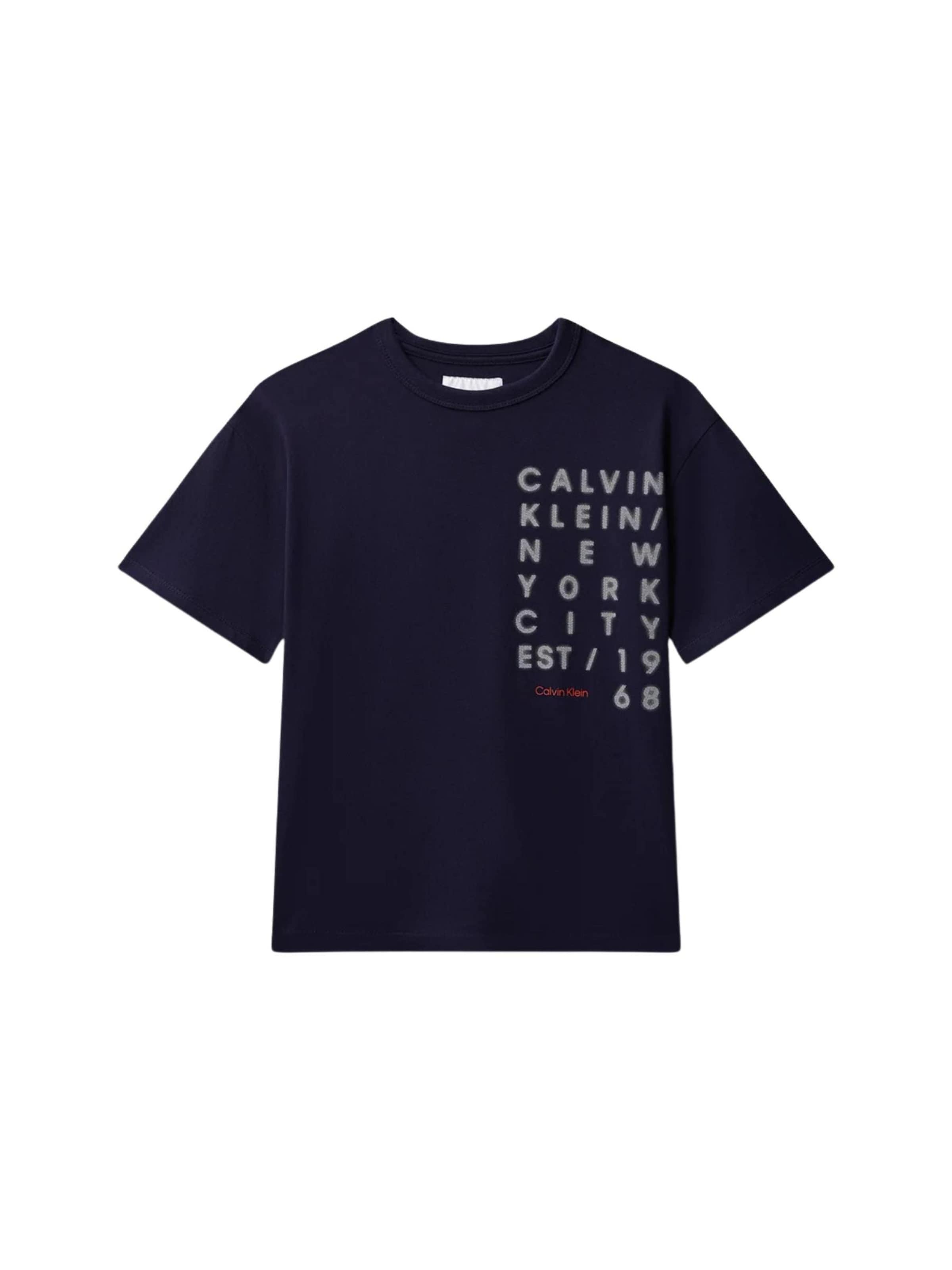 T-Shirt Calvin Klein Kids en bleu : devant