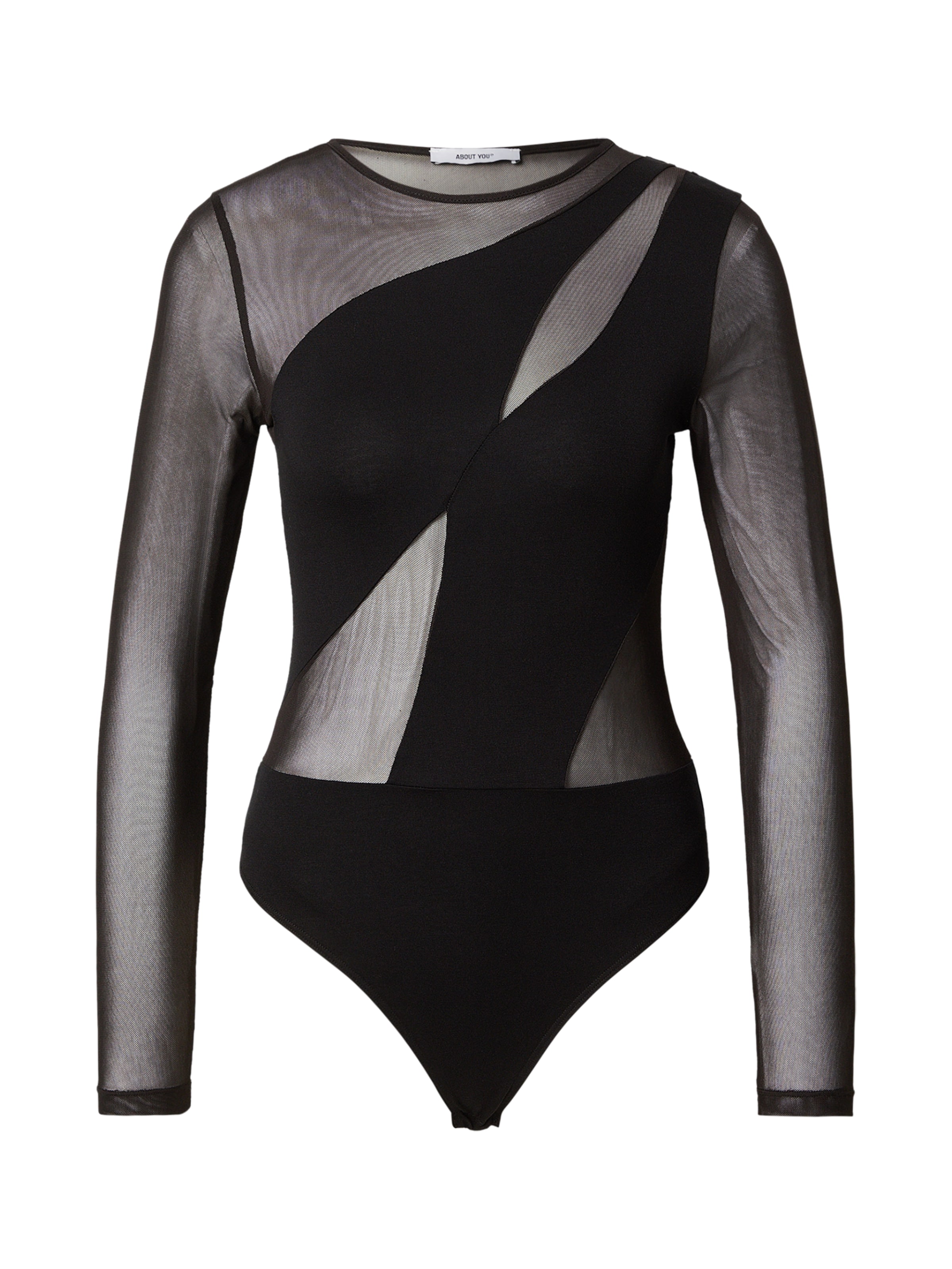 ABOUT YOU Shirt body 'Giulia' in Zwart: voorkant