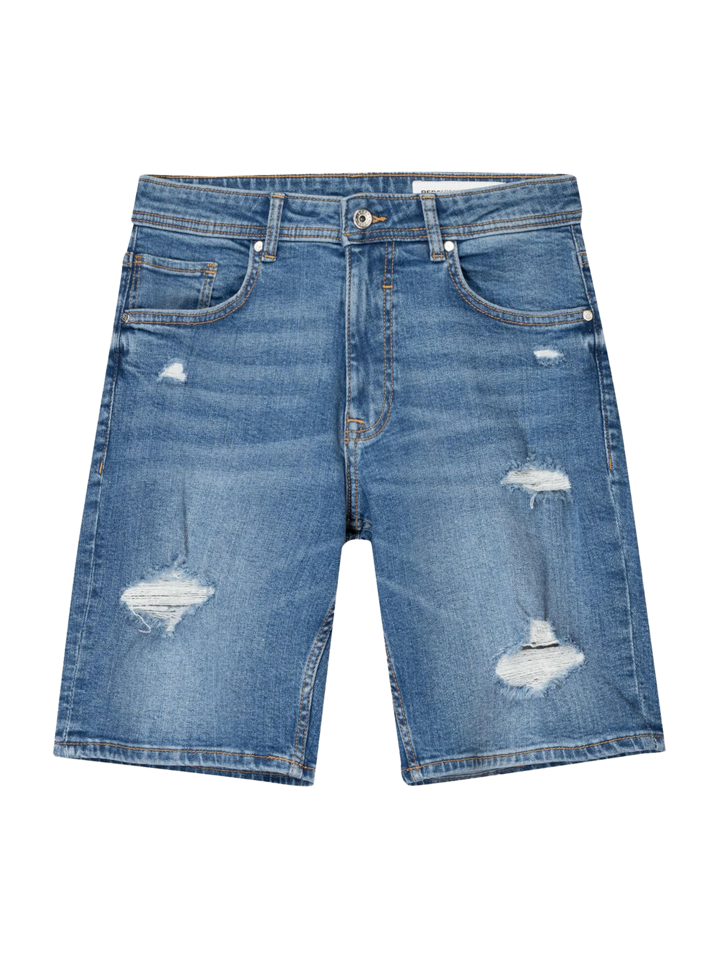 BershkaLoosefit Traperice - plava boja: prednji dio