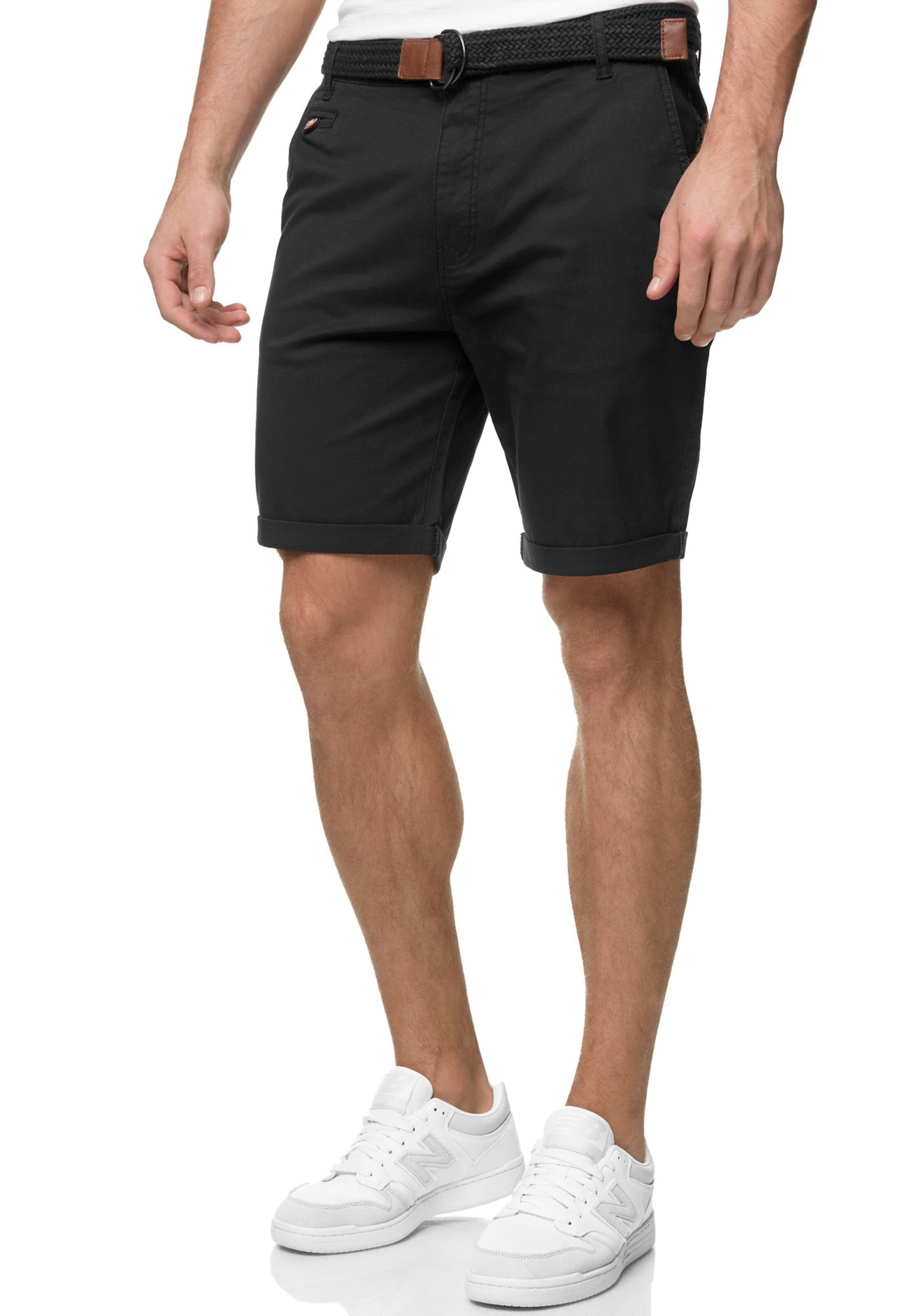 INDICODE JEANS Regular Chino Pants in Black