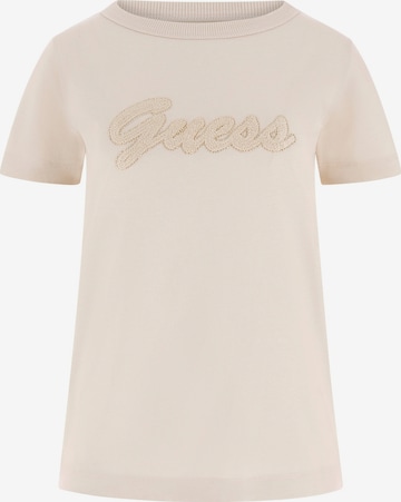 T-shirt GUESS en beige : devant