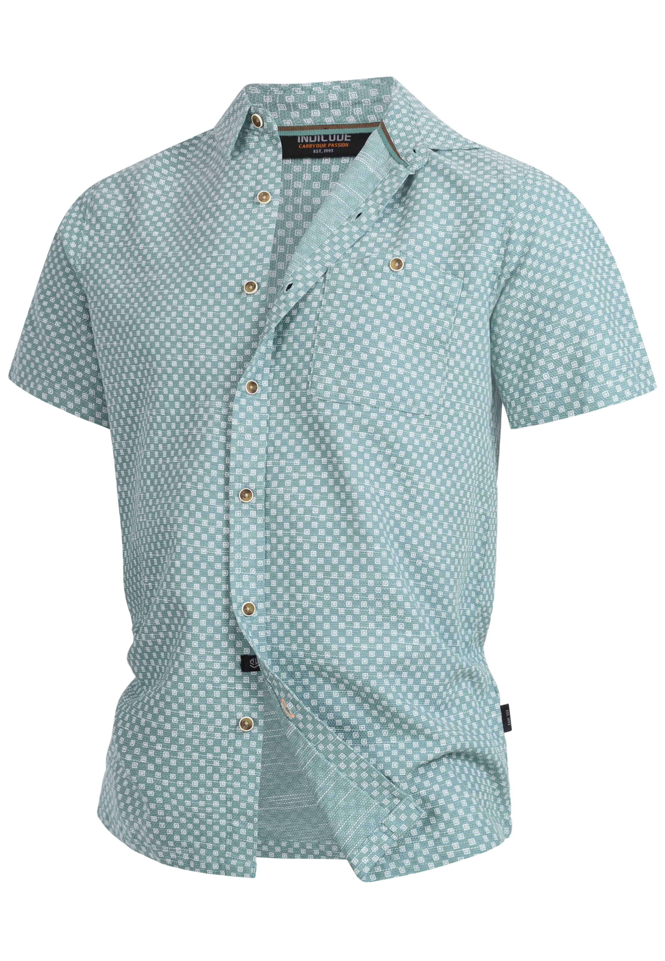 INDICODE JEANS Overhemd 'Way' in Blauw: voorkant