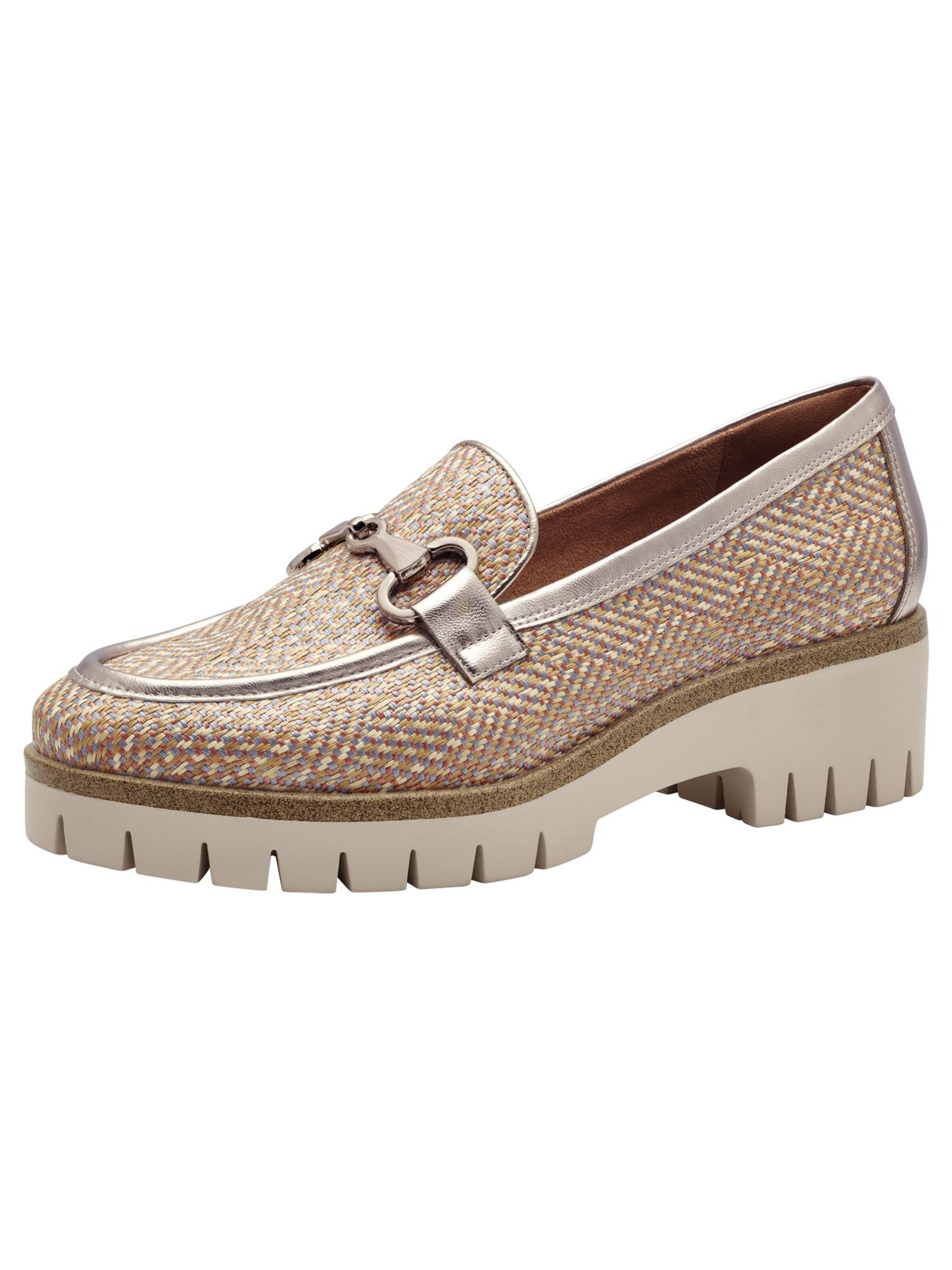 Tamaris Instappers in Goud: voorkant