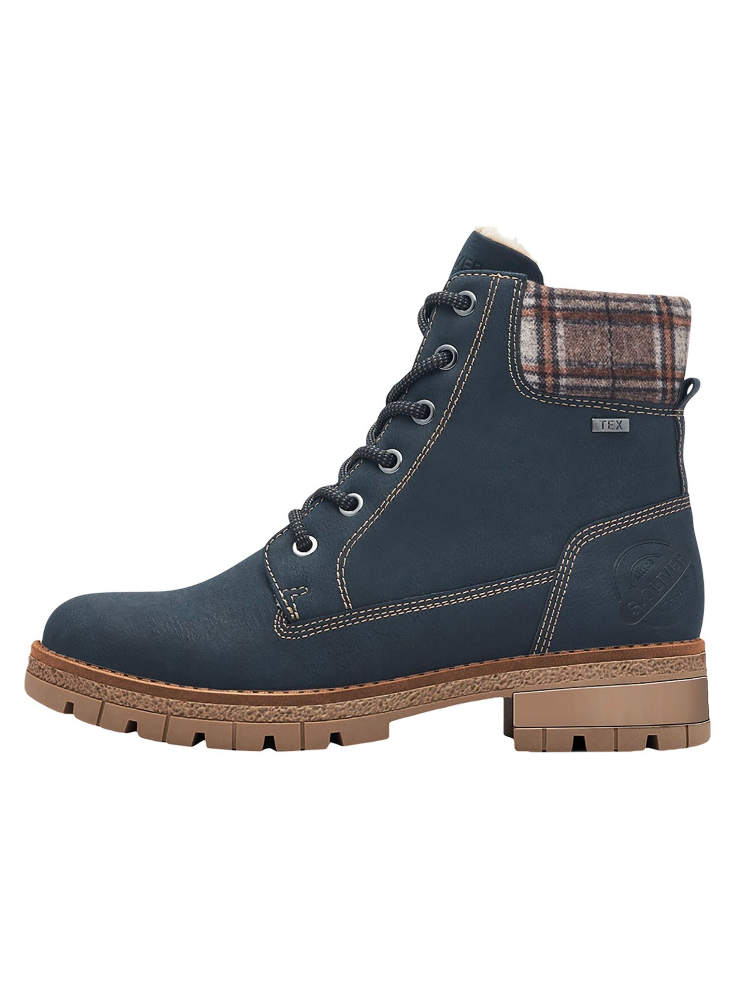 Bottines à lacets s.Oliver en bleu : devant