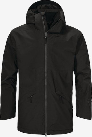 Schöffel Outdoorjacke 'Urban Ins Malkay' in Schwarz: Vorderseite