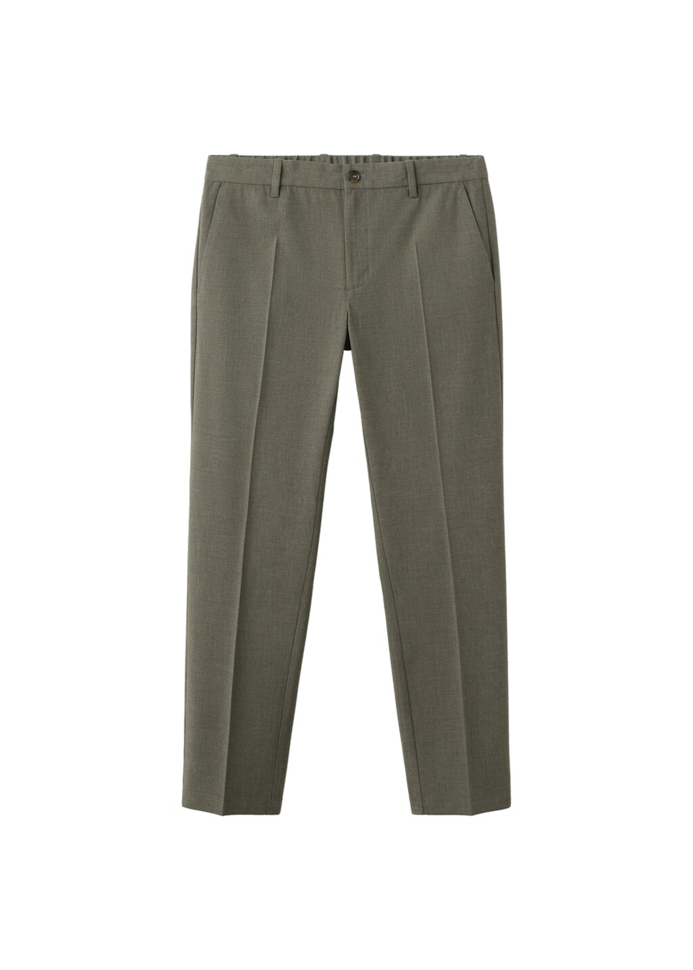 MANGO MAN Regular Pants 'Johan' in Green: front