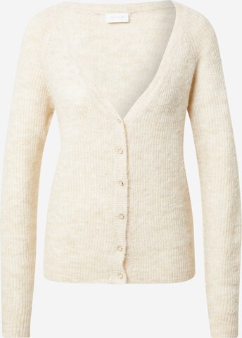 VILA Knit Cardigan 'Dua' in Beige: front