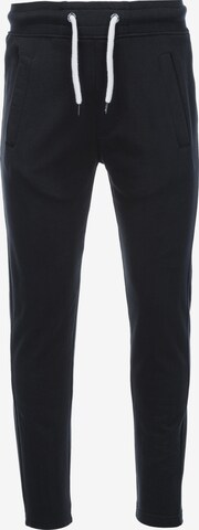 Effilé Pantalon 'P946' Ombre en noir : devant