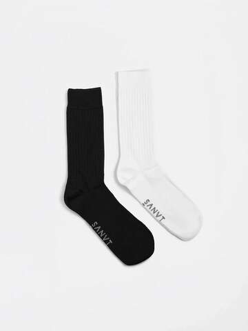SANVT Socks 'The Half-Rib Socks (2 Pack)' in Grey: front