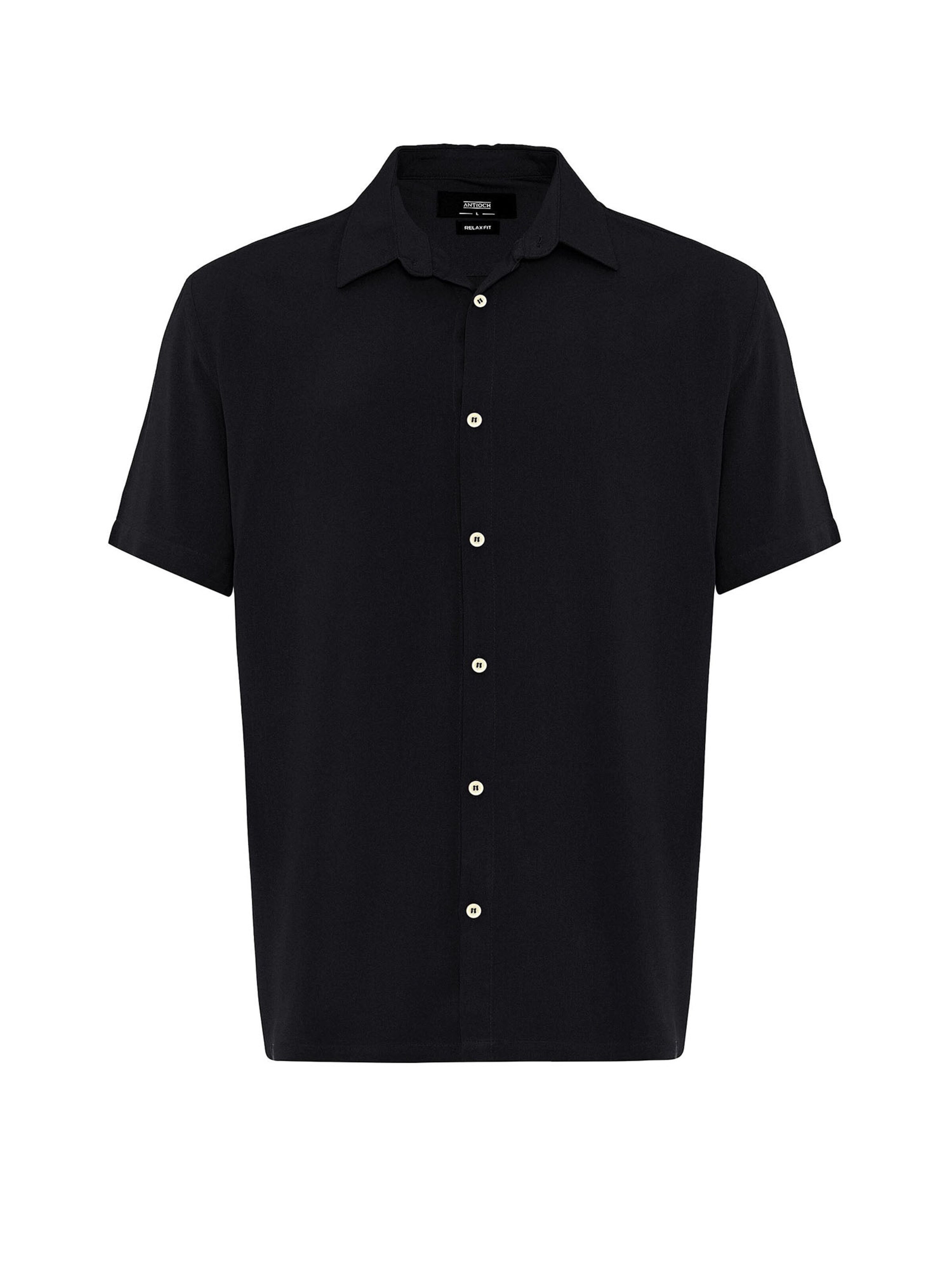 Coupe regular Chemise Antioch en noir : devant