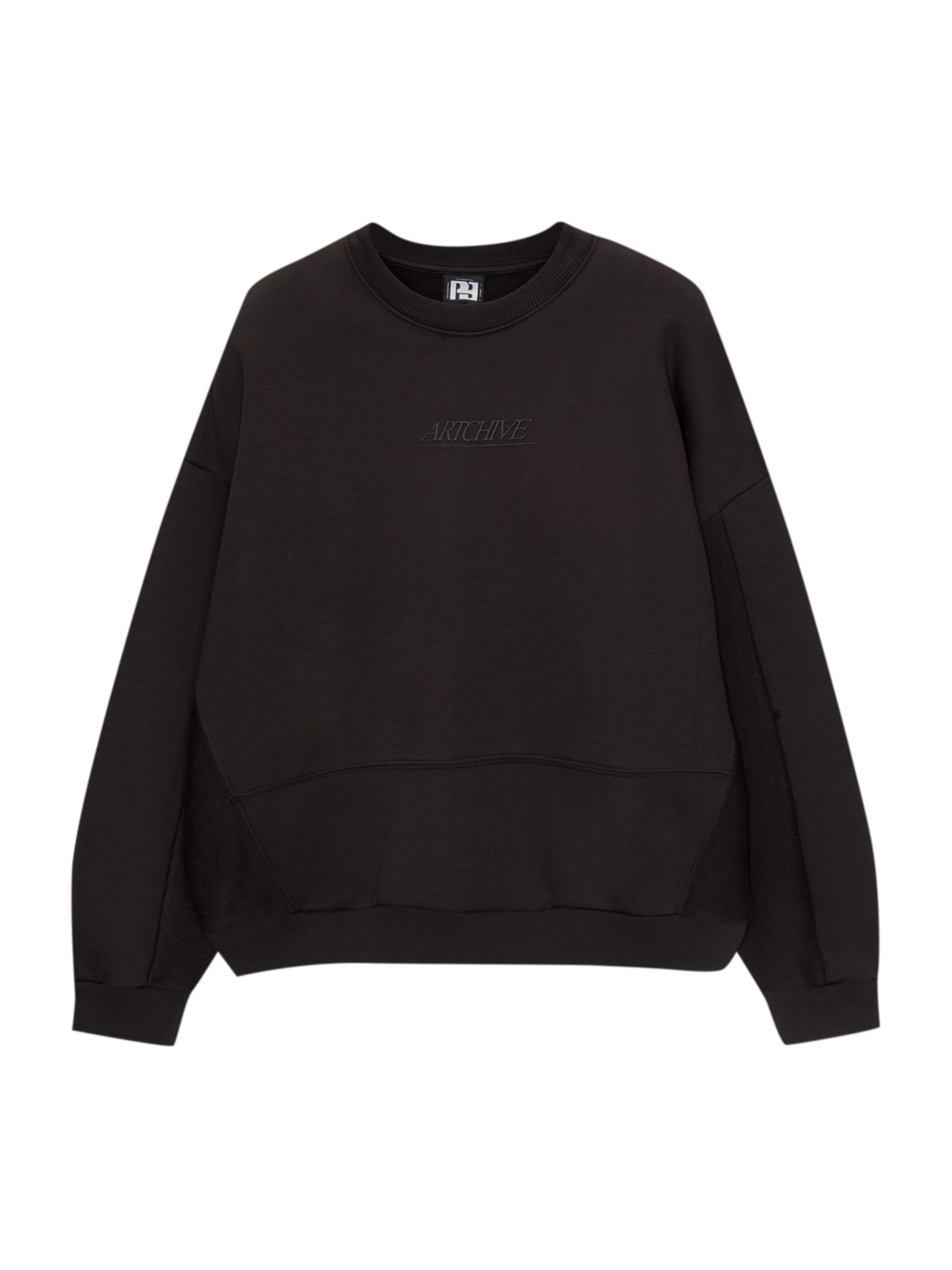 Pull&Bear Sweatshirt i svart: framsida