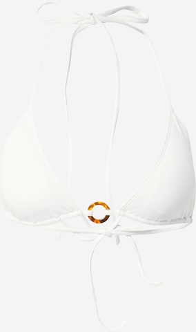 Monki Triangel Bikinitop in Wit: voorkant