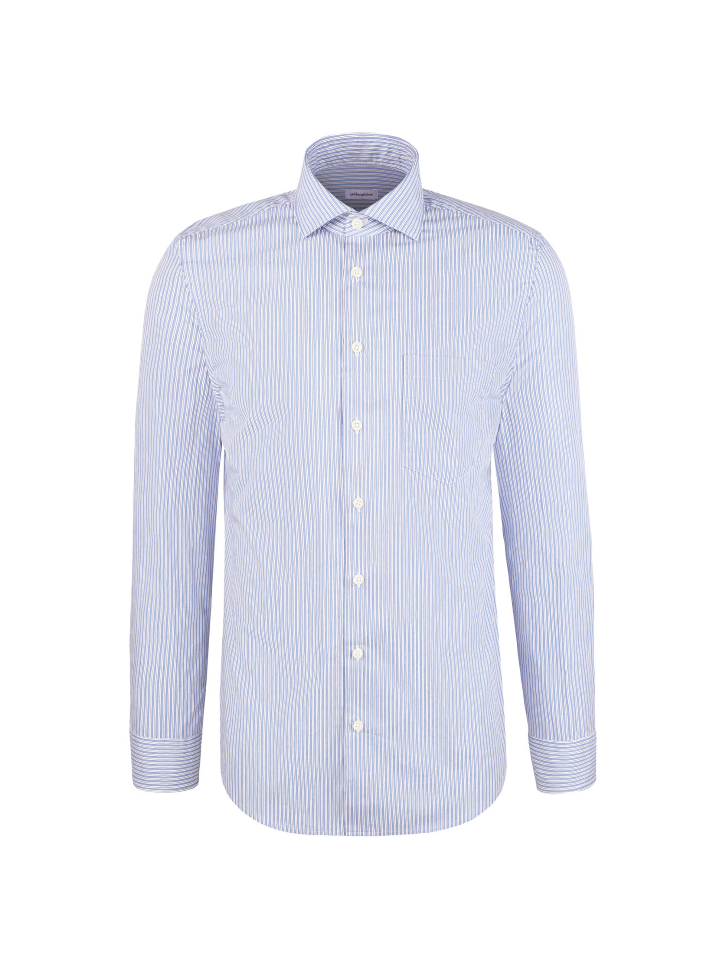 SEIDENSTICKER Button Up Shirt in Light blue / Grey / White, Item view