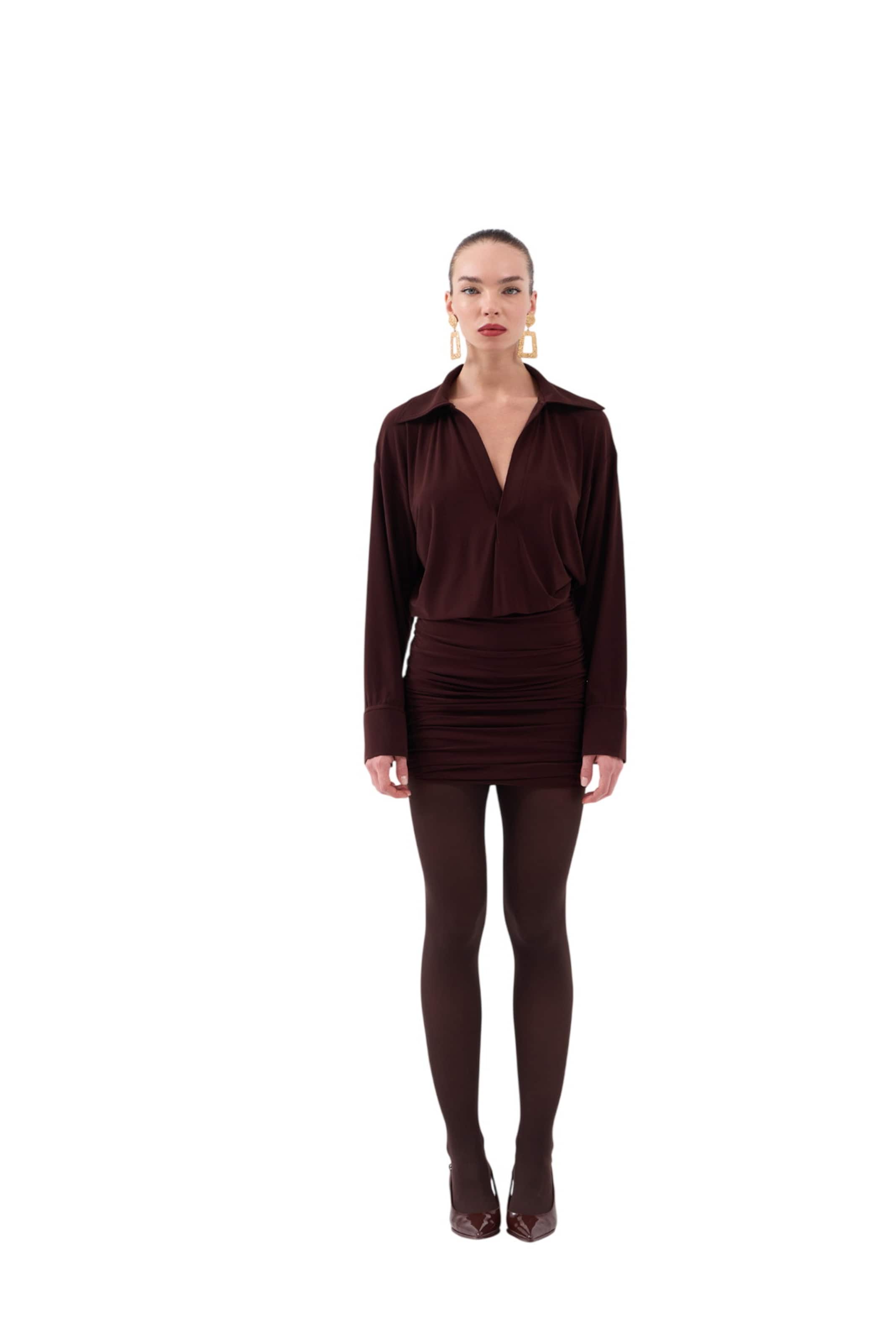 HOLLY LOLLY Kleid in Braun