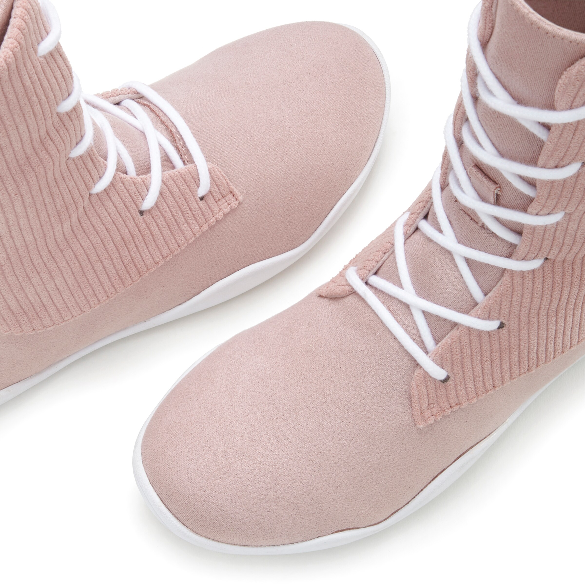 LASCANA Lace-up boot in Pink
