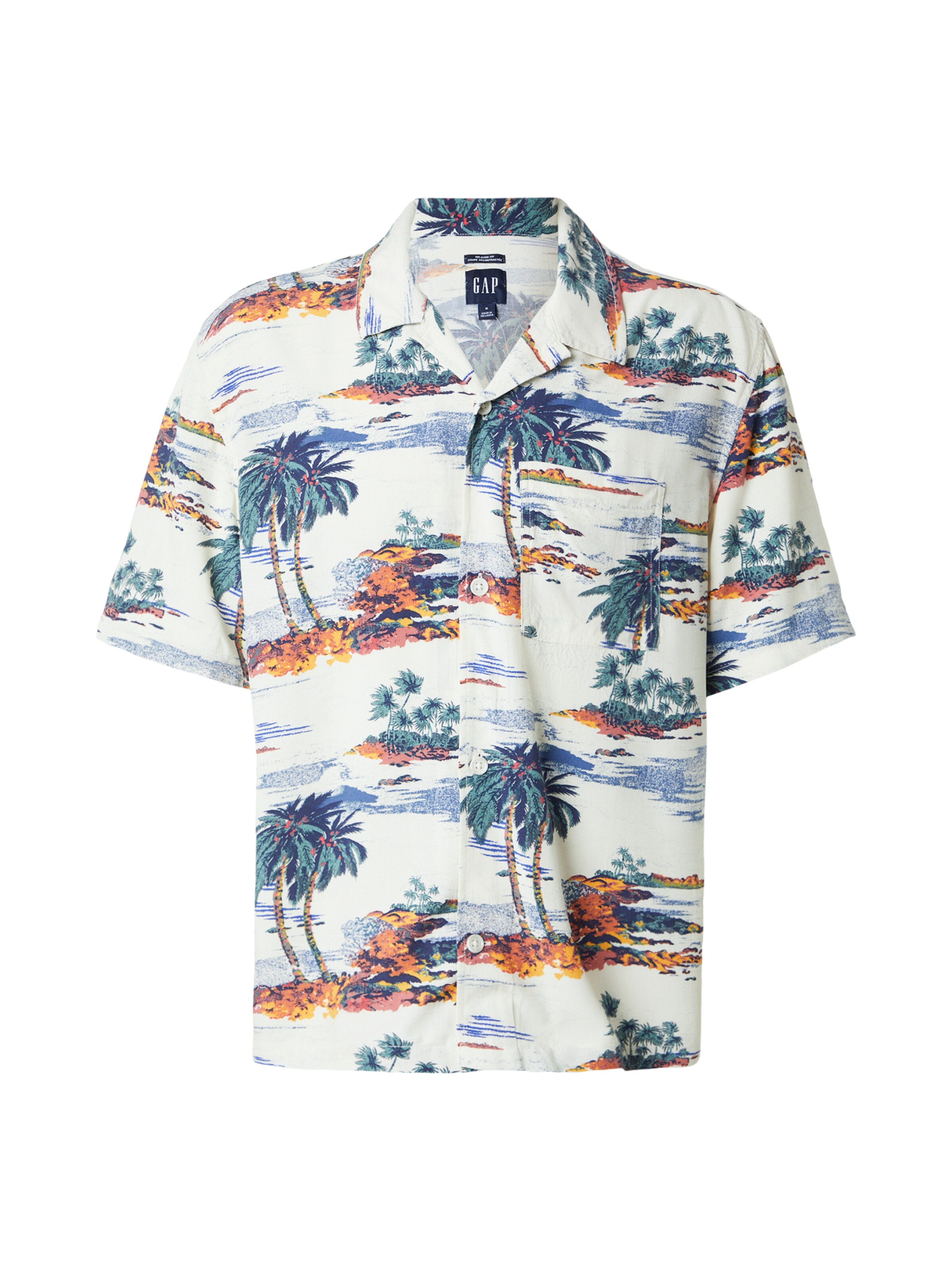 GAP Regular fit Риза в бяло: отпред