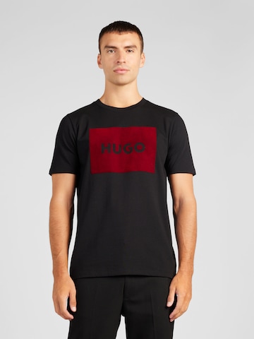 T-Shirt 'Dulive_V' HUGO en noir : devant