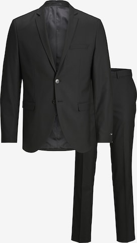 Jack & Jones Plus Slimfit Puku 'JPRFranco' värissä musta: etupuoli