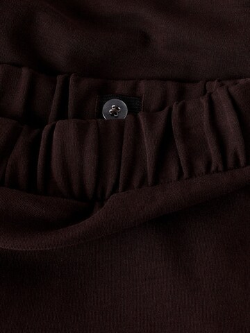 NAME IT - Pierna ancha Pantalón en marrón