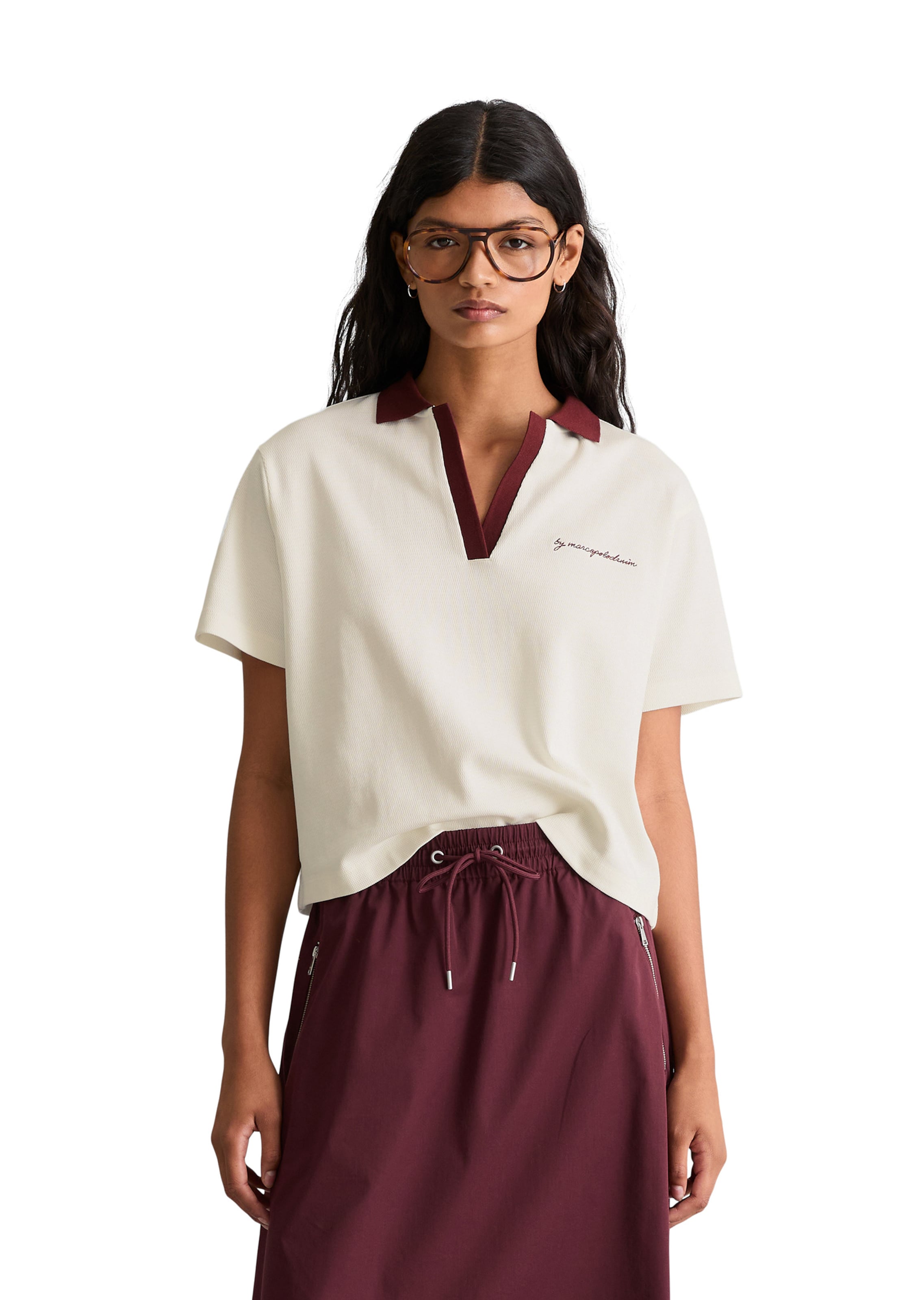 T-shirt Marc O'Polo DENIM en blanc : devant