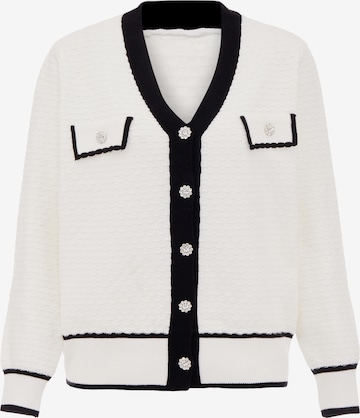 carato Knit Cardigan in White: front