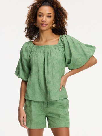 Shiwi Blouse 'ELZA' in Groen: voorkant