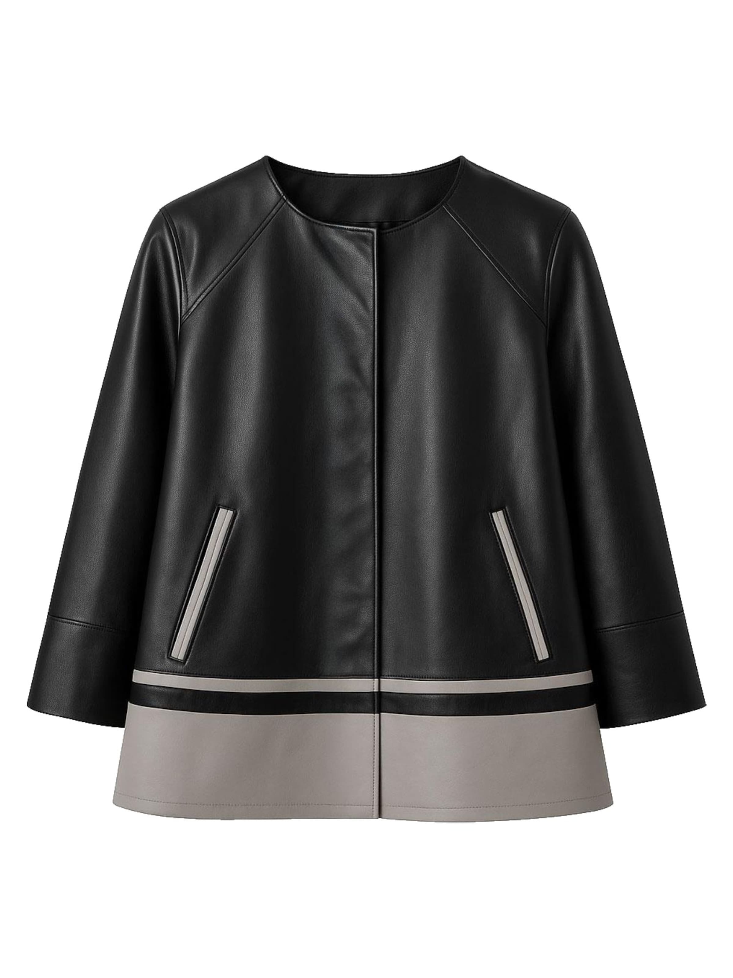 Ikigai the City Φθινοπωρινό και ανοιξιάτικο μπουφάν σε μαύρο: μπροστά