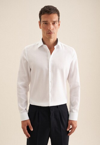 Regular fit Camicia business 'Shaped' di SEIDENSTICKER in bianco: frontale