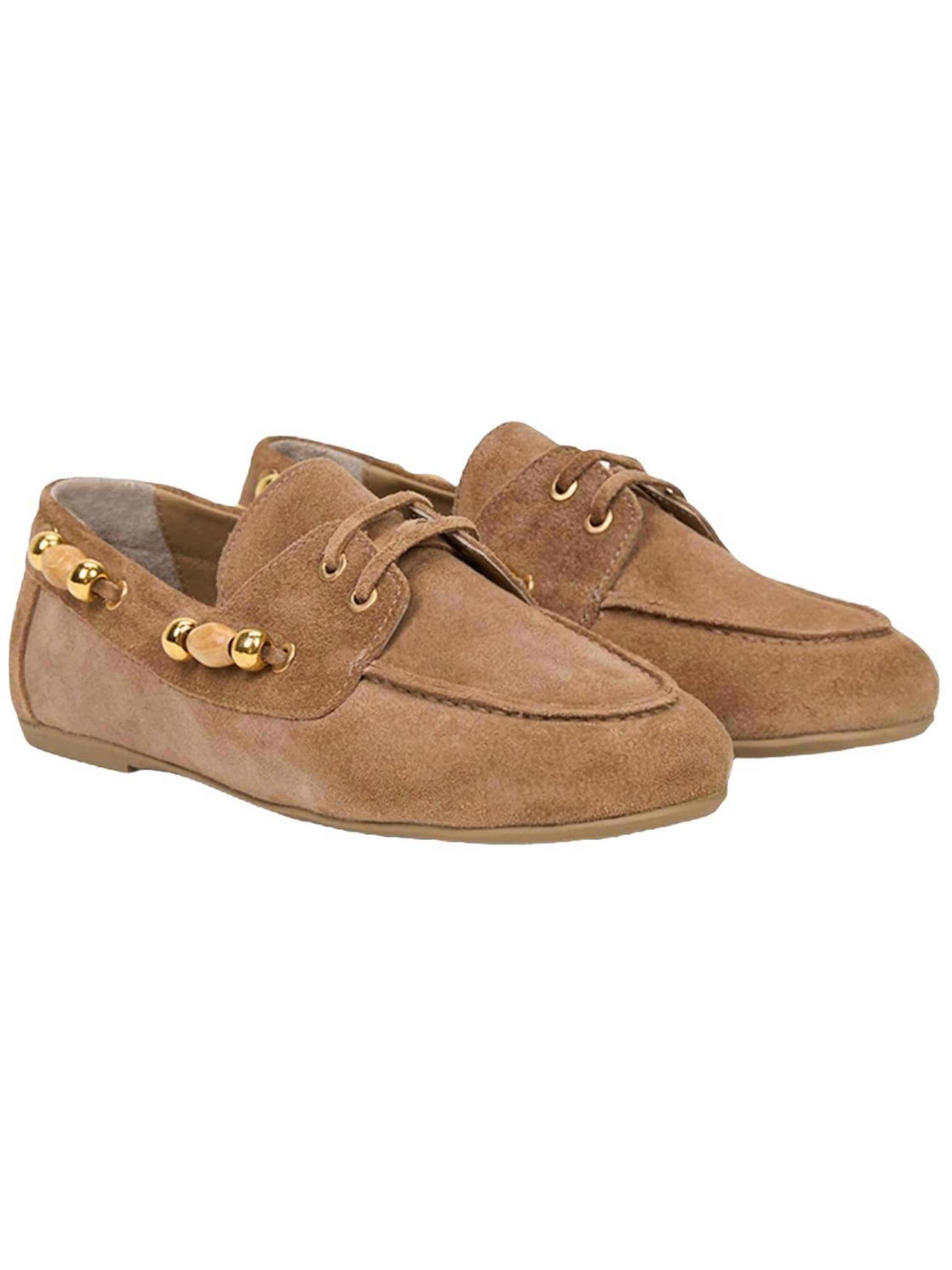 Mocassin 'Schnürschuhe' Desa en beige : devant