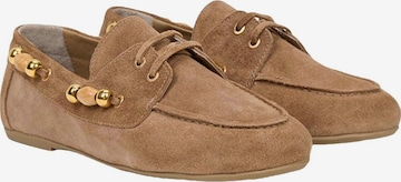 Mocassin 'Schnürschuhe' Desa en beige : devant