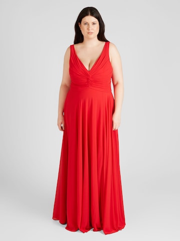 My Mascara Curves Βραδινό φόρεμα σε κόκκινο: μπροστά