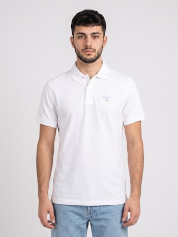 T-Shirt 'Lightweight Sposrt Polo Shirt White' Barbour en blanc : devant