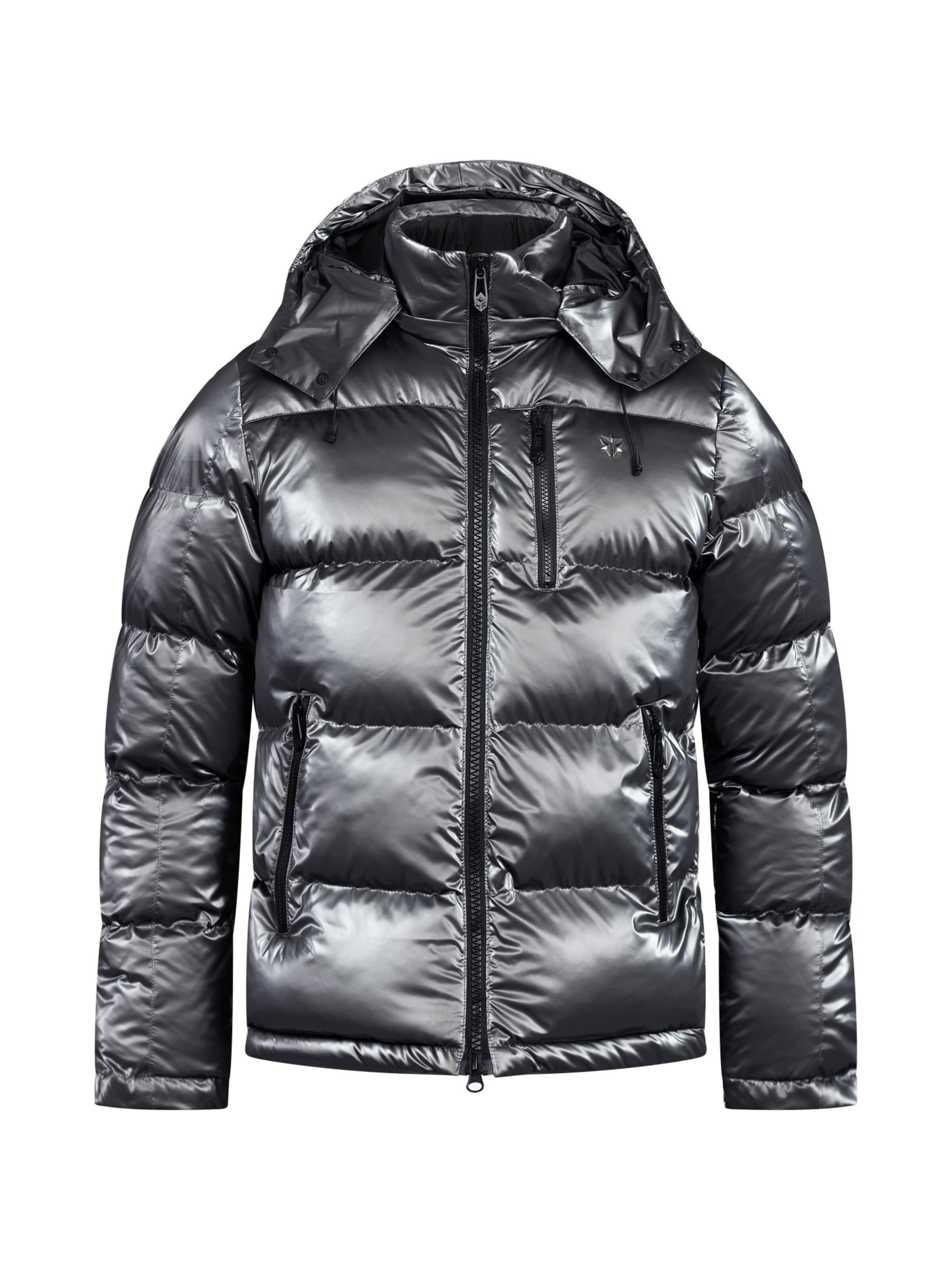 YVZ Denim Winter jacket 'Nebula' in Silver: front