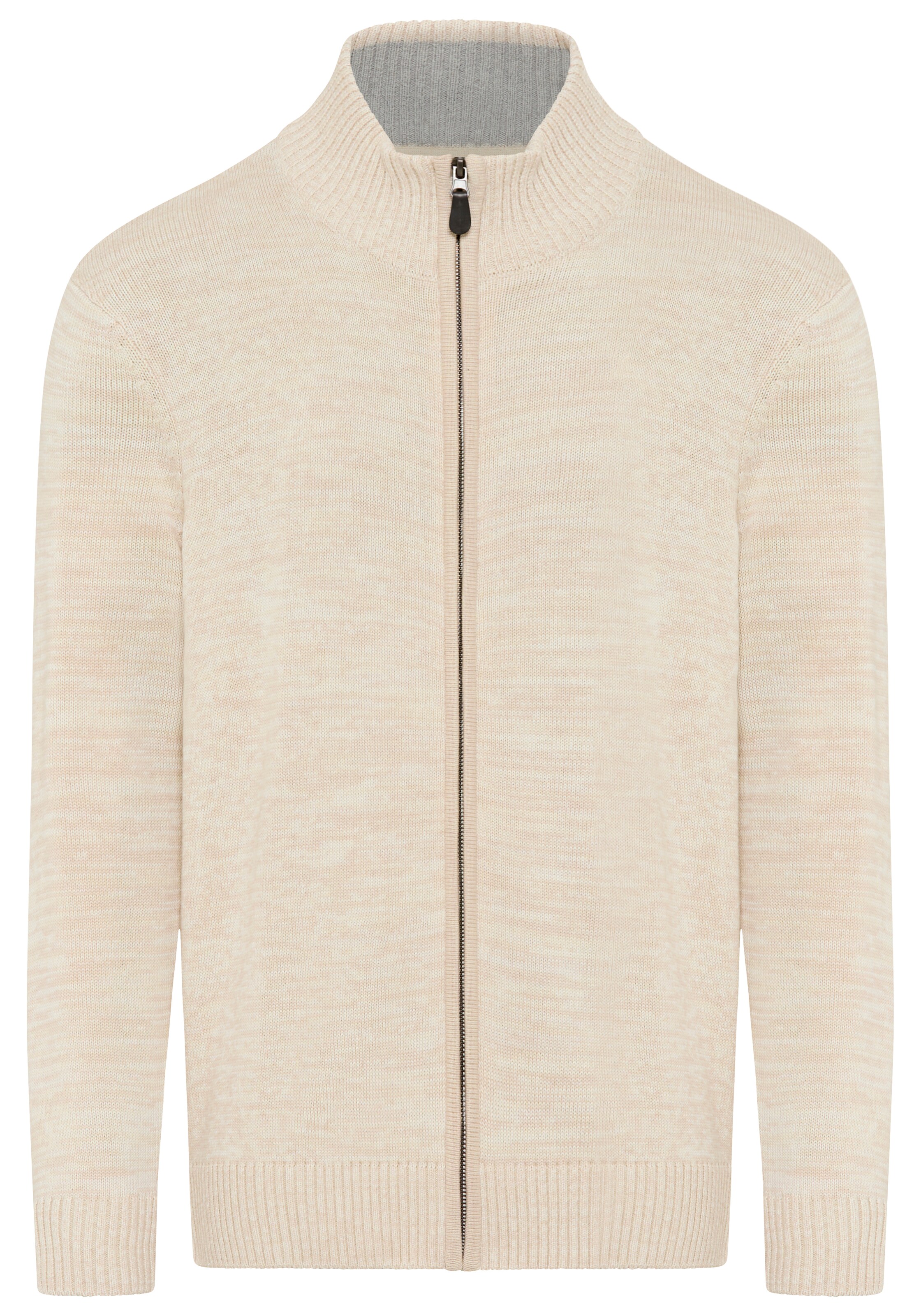 Man's World Knit Cardigan in Beige: front