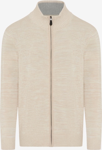 Man's World Knit Cardigan in Beige: front