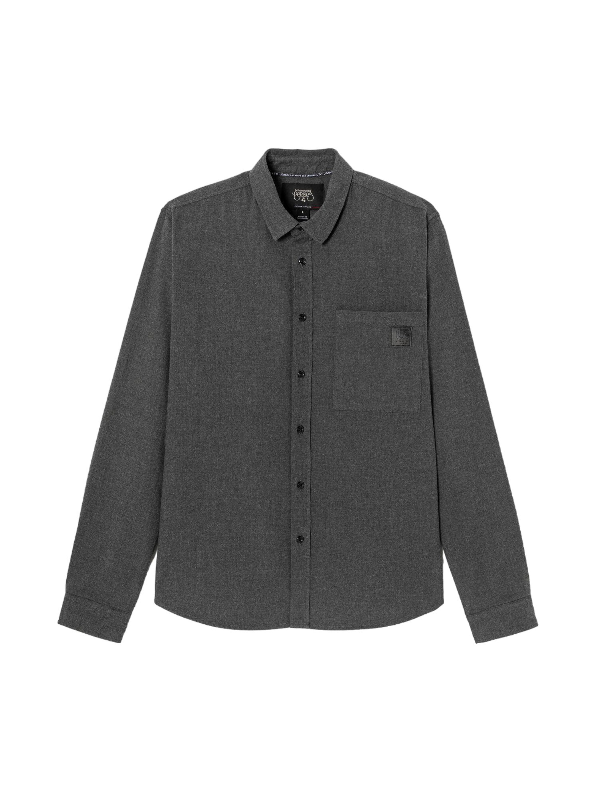Coupe regular Chemise 'Gastel' Le Temps Des Cerises en gris : devant